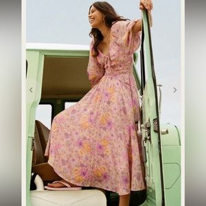 Spell Hibiscus Lane Midi Dress Size M NWOT